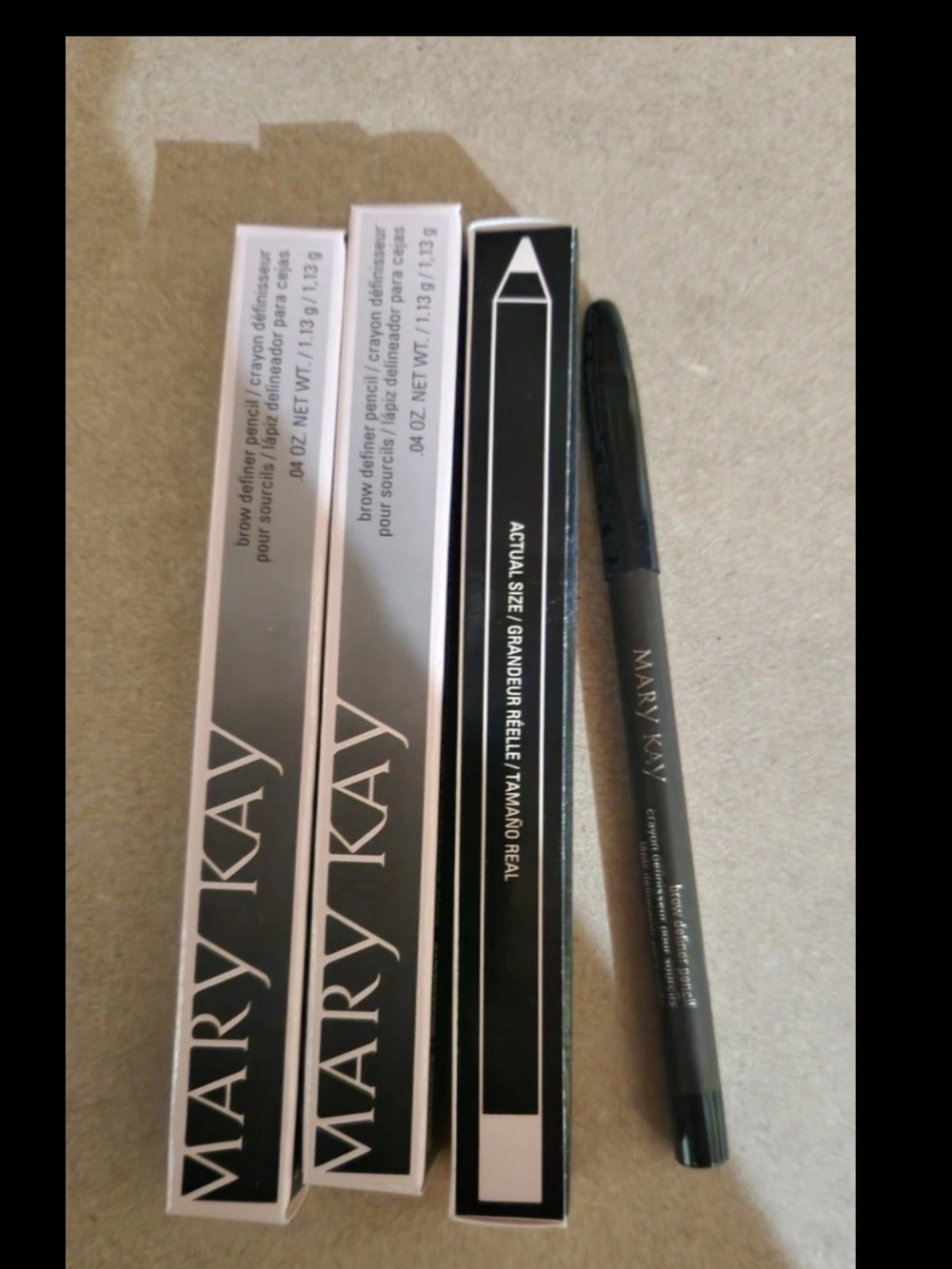 3 X Mary Kay Brow Definer Pencil — Soft Black